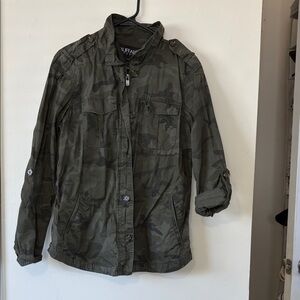 Buffalo David Bitton Olive Camouflage Jacket